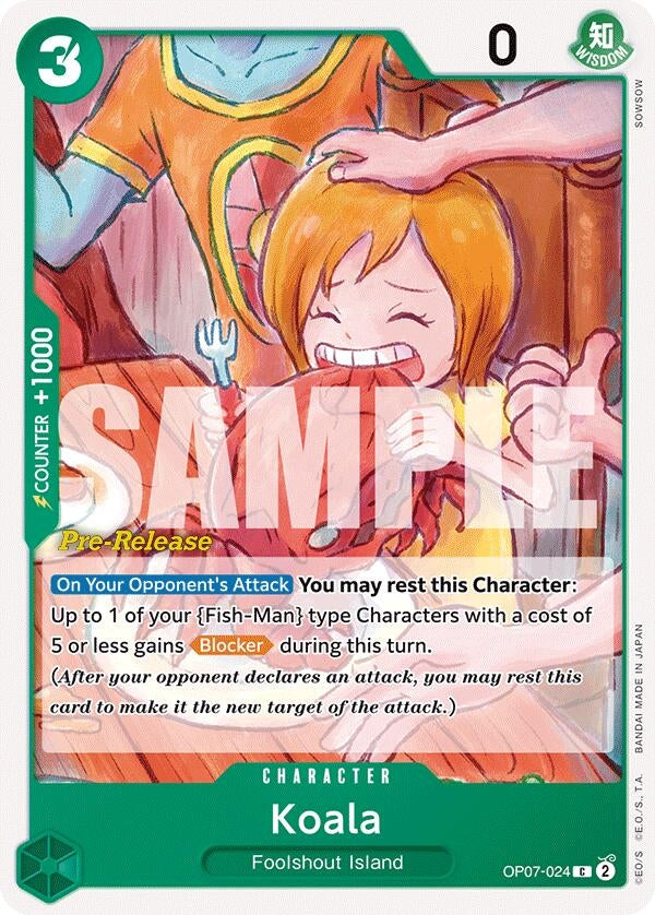 Image for Koala (500 Years in the Future Pre-Release Cards) (OP07-024) - One Piece Card Game