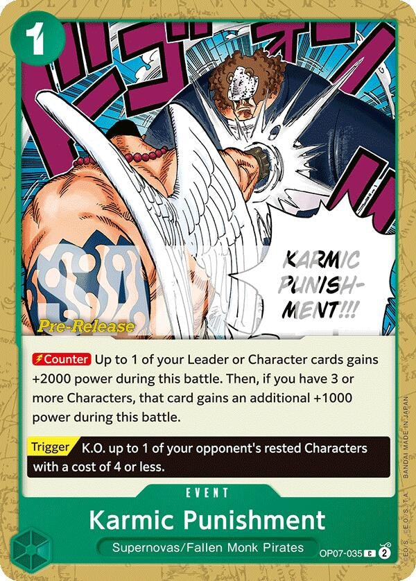 Image for Karmic Punishment (500 Years in the Future Pre-Release Cards) (OP07-035) - One Piece Card Game