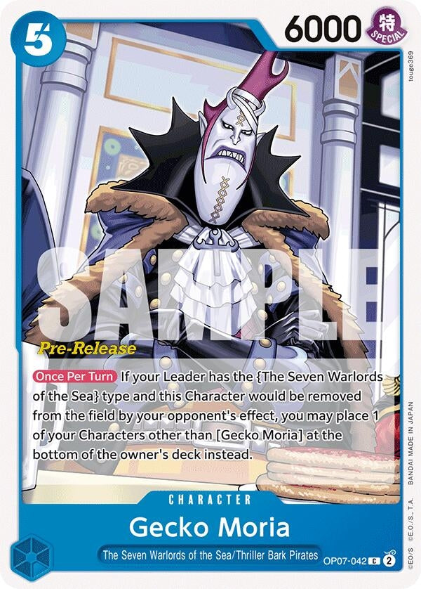 Image for Gecko Moria (042) (500 Years in the Future Pre-Release Cards) (OP07-042) - One Piece Card Game