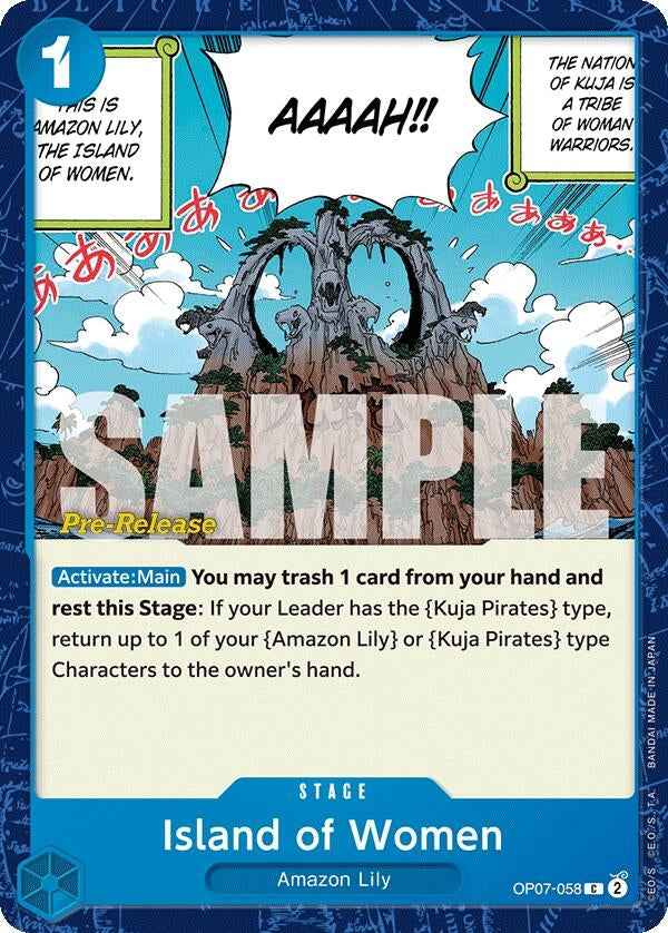 Image for Island of Women (500 Years in the Future Pre-Release Cards) (OP07-058) - One Piece Card Game