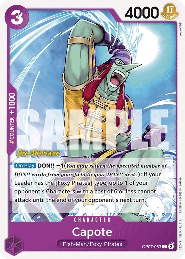 Image for Capote (500 Years in the Future Pre-Release Cards) (OP07-063) - One Piece Card Game