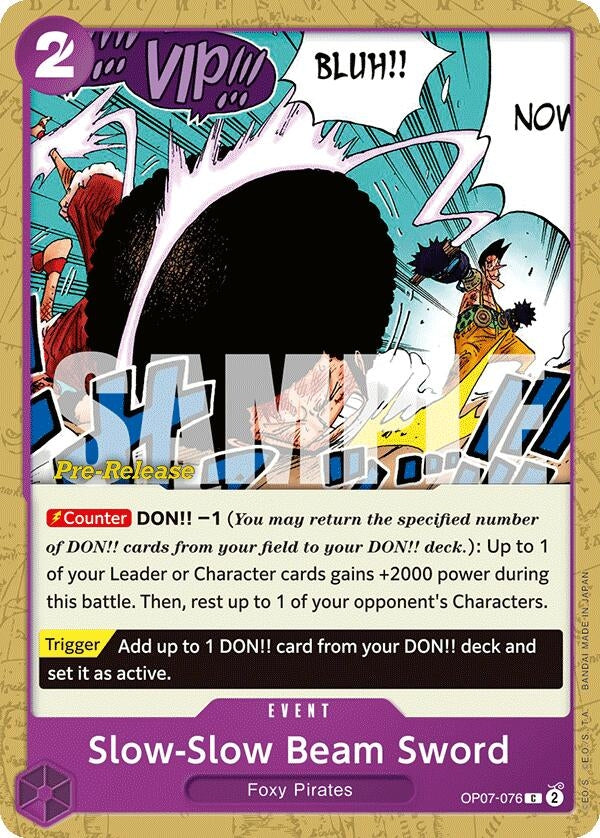 Image for Slow-Slow Beam Sword (500 Years in the Future Pre-Release Cards) (OP07-076) - One Piece Card Game