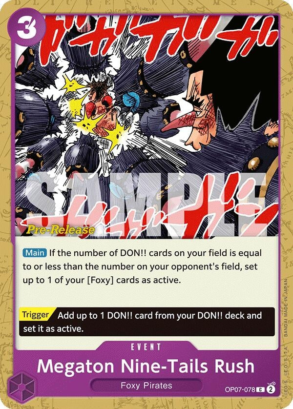 Image for Megaton Nine-Tails Rush (500 Years in the Future Pre-Release Cards) (OP07-078) - One Piece Card Game