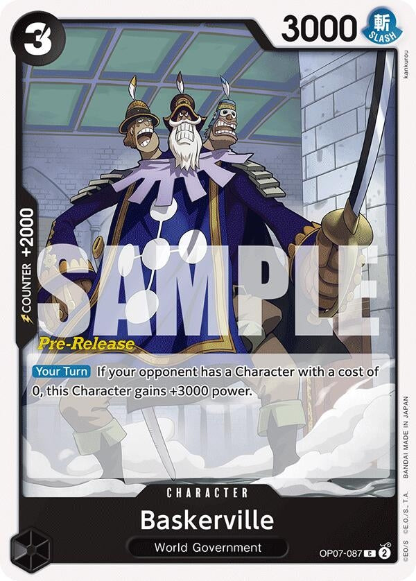 Image for Baskerville (500 Years in the Future Pre-Release Cards) (OP07-087) - One Piece Card Game