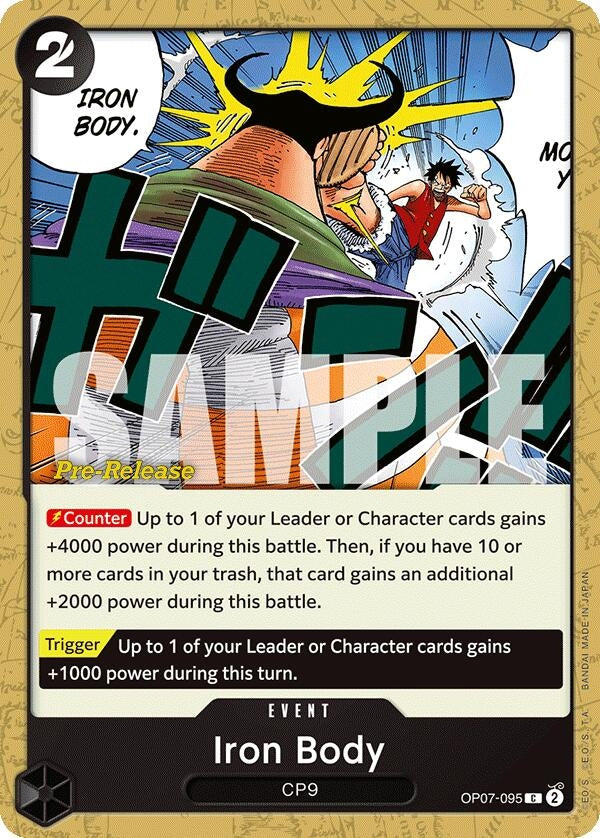 Image for Iron Body (500 Years in the Future Pre-Release Cards) (OP07-095) - One Piece Card Game