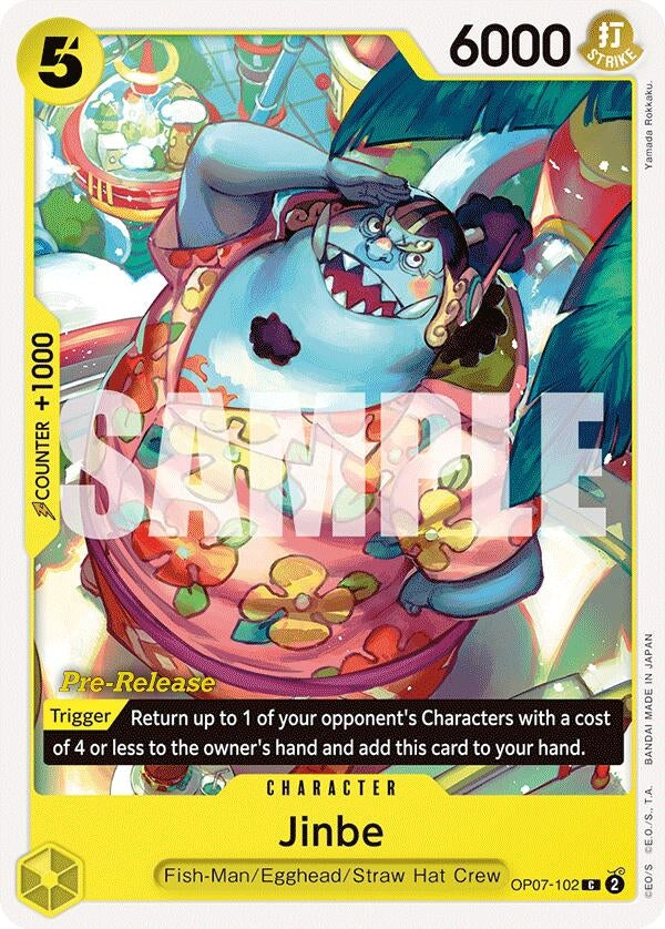 Image for Jinbe (102) (500 Years in the Future Pre-Release Cards) (OP07-102) - One Piece Card Game