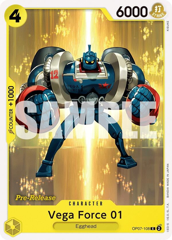 Image for Vega Force 01 (500 Years in the Future Pre-Release Cards) (OP07-108) - One Piece Card Game