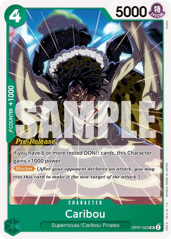Image for Caribou (500 Years in the Future Pre-Release Cards) (OP07-023) - One Piece Card Game