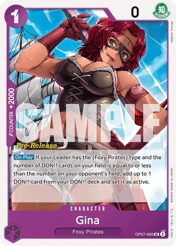 Image for Gina (500 Years in the Future Pre-Release Cards) (OP07-065) - One Piece Card Game