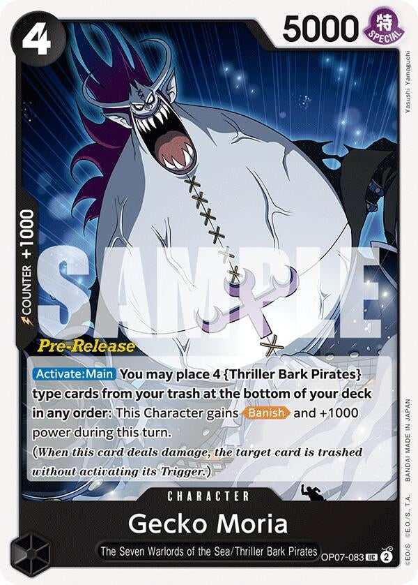 Image for Gecko Moria (083) (500 Years in the Future Pre-Release Cards) (OP07-083) - One Piece Card Game