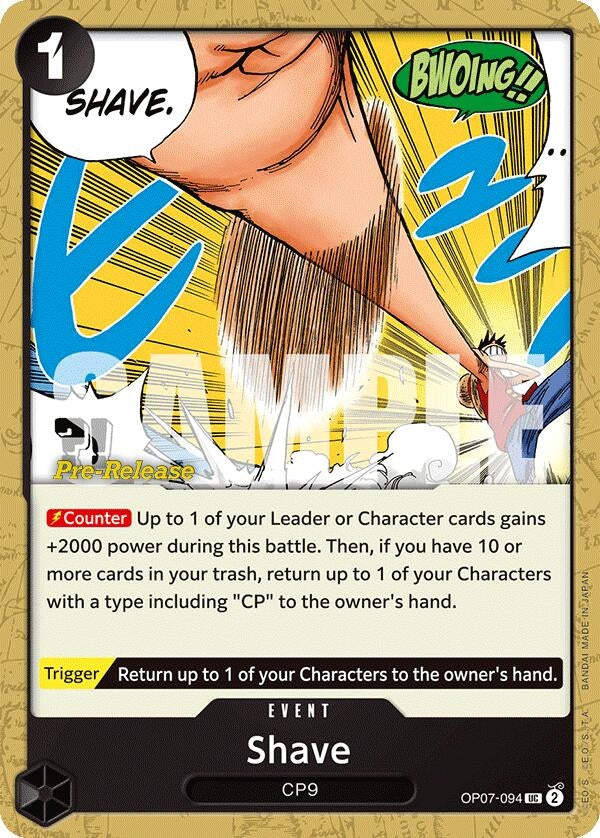 Image for Shave (500 Years in the Future Pre-Release Cards) (OP07-094) - One Piece Card Game