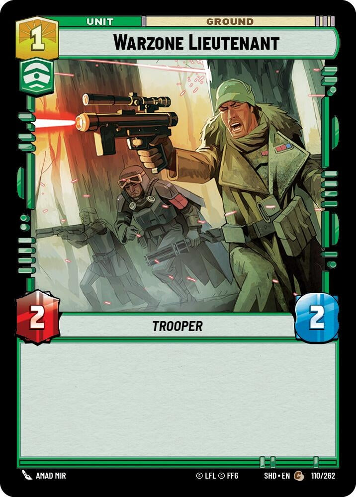 Image for Warzone Lieutenant (Shadows of the Galaxy) (110/262) - Star Wars: Unlimited