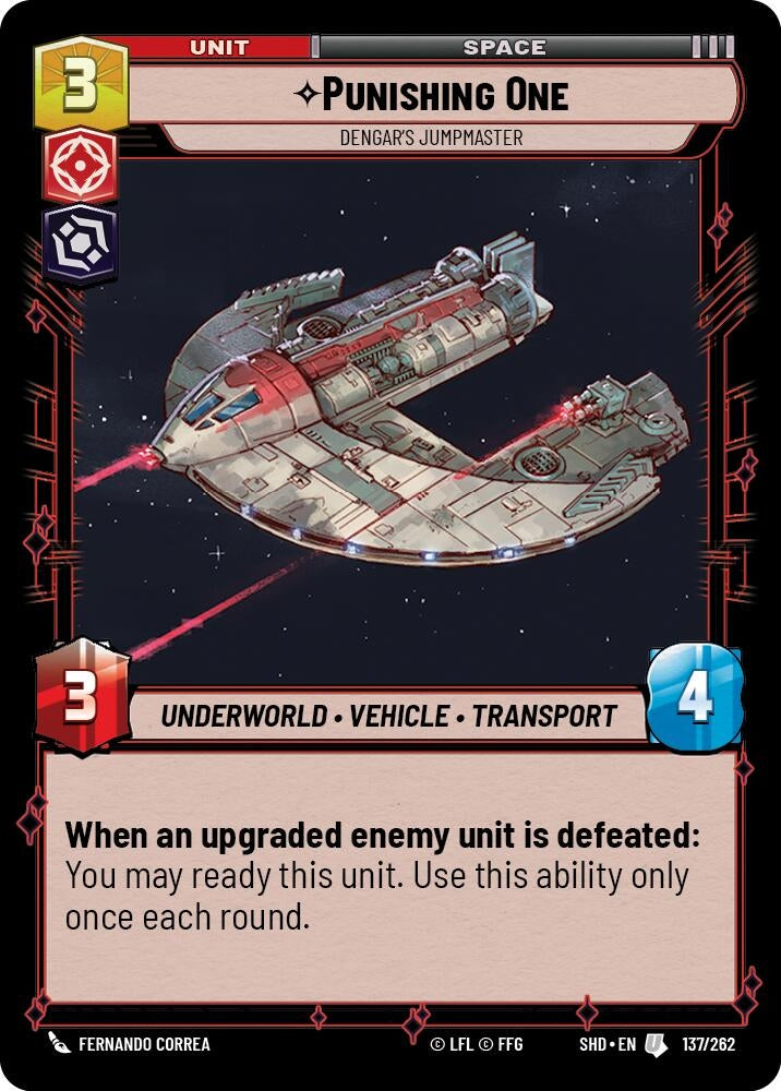 Image for Punishing One - Dengar's Jumpmaster (Shadows of the Galaxy) (137/262) - Star Wars: Unlimited