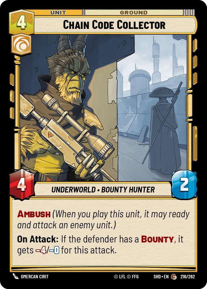 Image for Chain Code Collector (Shadows of the Galaxy) (216/262) - Star Wars: Unlimited