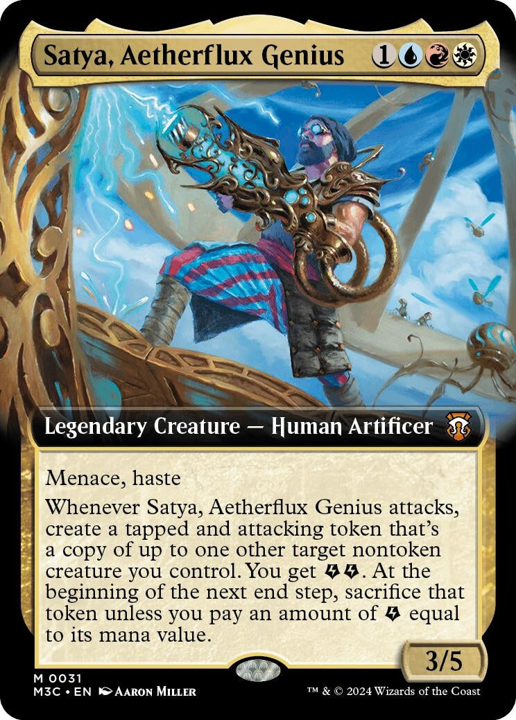 Image for Satya, Aetherflux Genius (Extended Art) (Commander: Modern Horizons 3) (31) - Magic: The Gathering