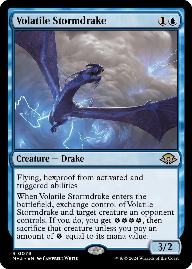 Image for Volatile Stormdrake (Modern Horizons 3) (79) - Magic: The Gathering