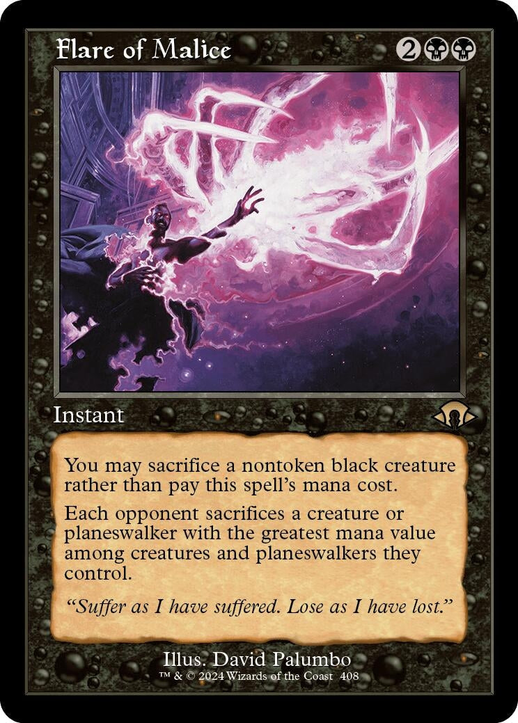 Image for Flare of Malice (Retro Frame) (Modern Horizons 3) (408) - Magic: The Gathering