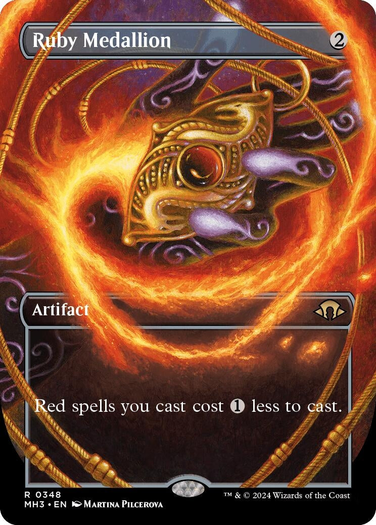 Image for Ruby Medallion (Borderless) (Modern Horizons 3) (348) - Magic: The Gathering