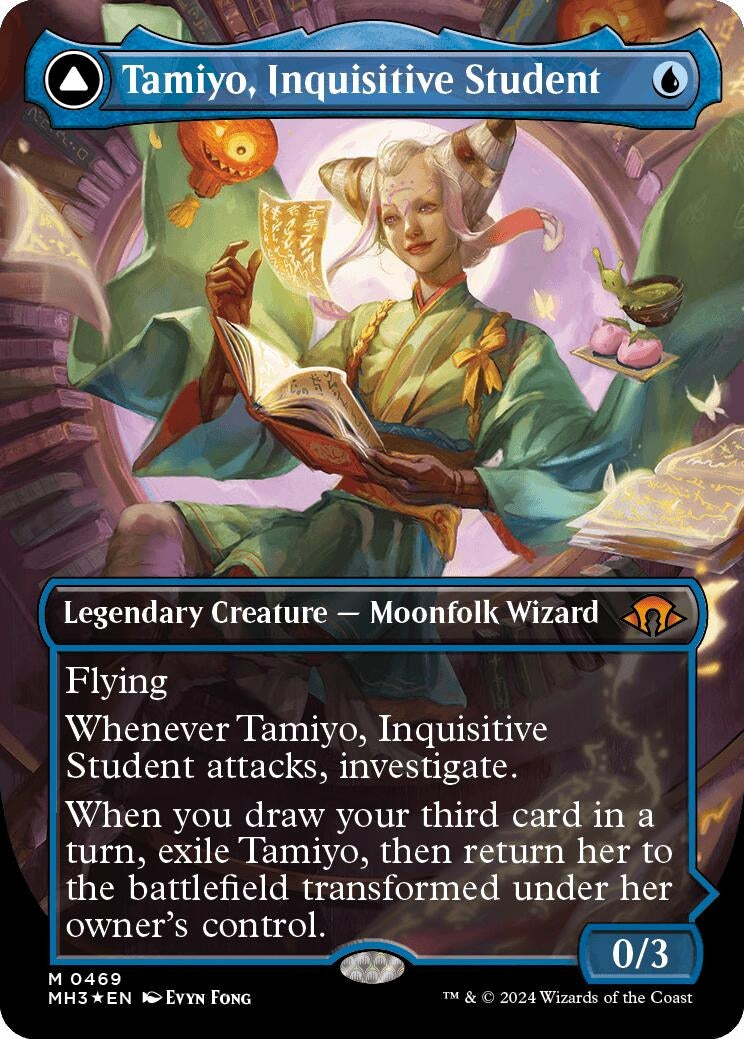 Image for Tamiyo, Inquisitive Student (Borderless) (Textured Foil) (Modern Horizons 3) (469) - Magic: The Gathering