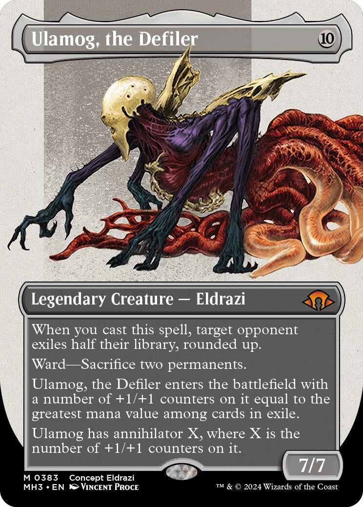 Image for Ulamog, the Defiler (Borderless) (Modern Horizons 3) (383) - Magic: The Gathering