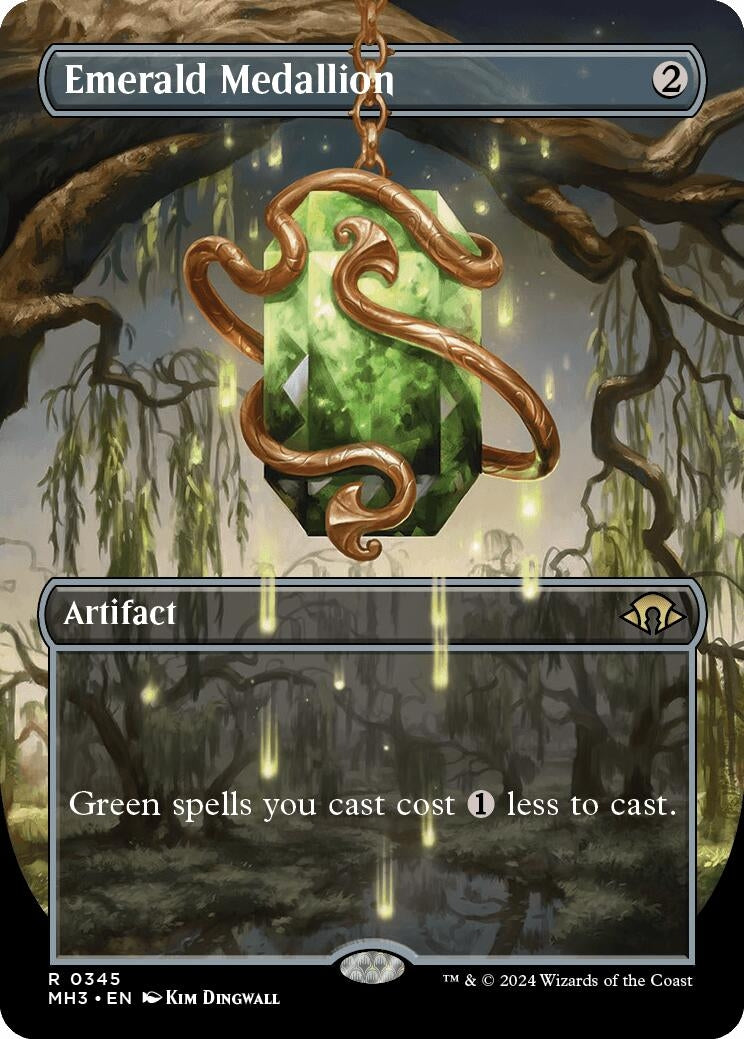 Image for Emerald Medallion (Borderless) (Modern Horizons 3) (345) - Magic: The Gathering