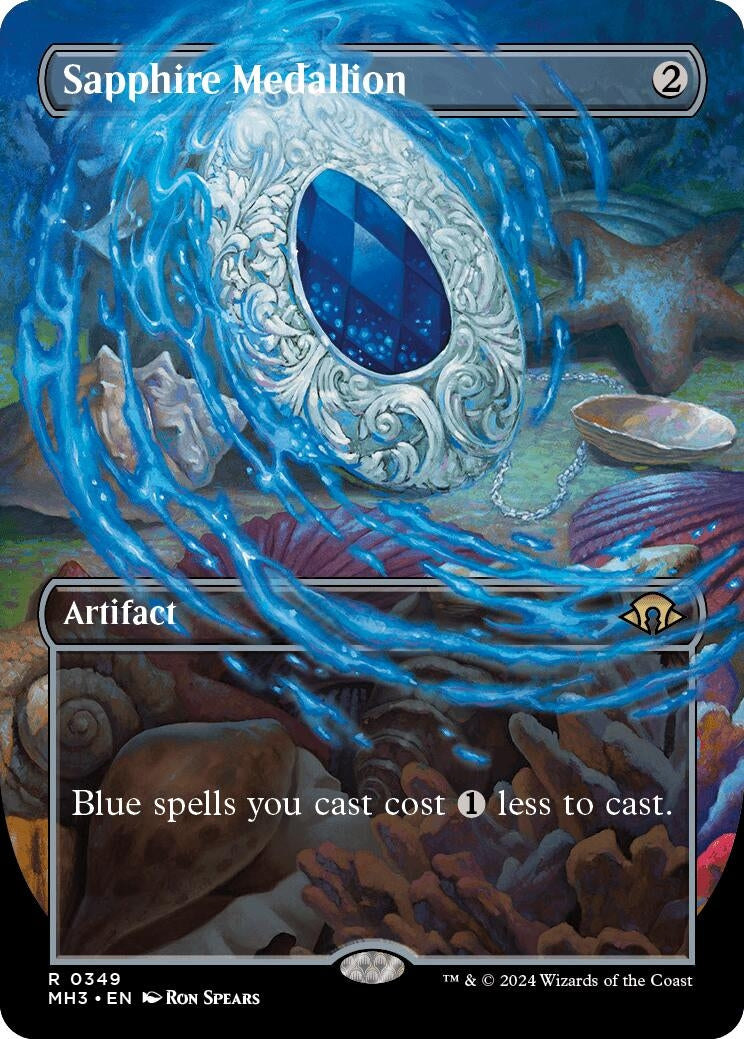 Image for Sapphire Medallion (Borderless) (Modern Horizons 3) (349) - Magic: The Gathering