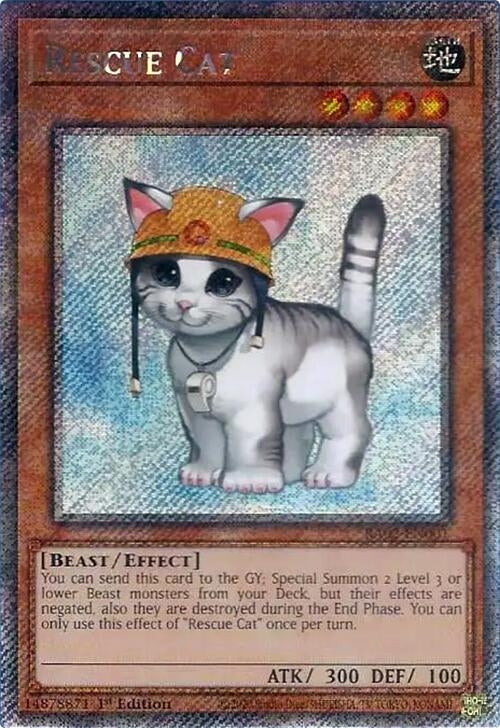 Image for Rescue Cat (Platinum Secret Rare) (25th Anniversary Rarity Collection II) (RA02-EN001) - YuGiOh