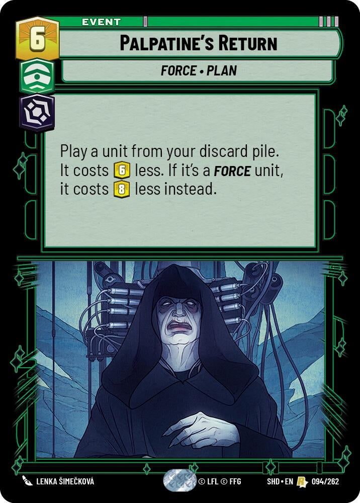 Image for Palpatine's Return (Shadows of the Galaxy) (094/262) - Star Wars: Unlimited