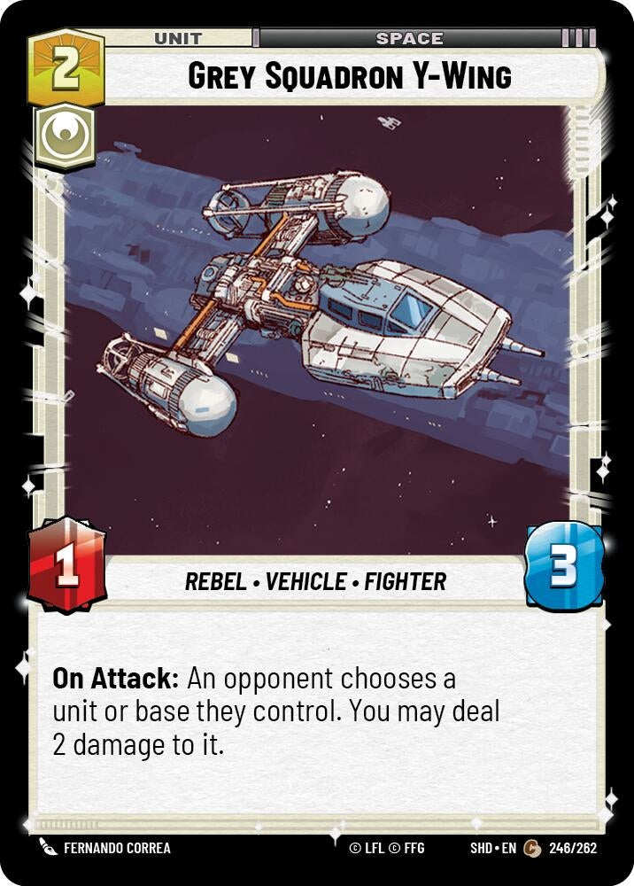 Image for Grey Squadron Y-Wing (Shadows of the Galaxy) (246/262) - Star Wars: Unlimited