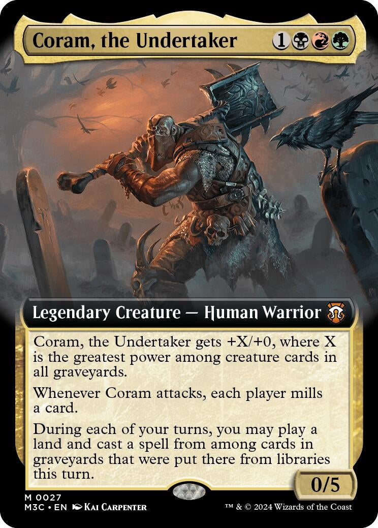 Image for Coram, the Undertaker (Extended Art) (Commander: Modern Horizons 3) (27) - Magic: The Gathering