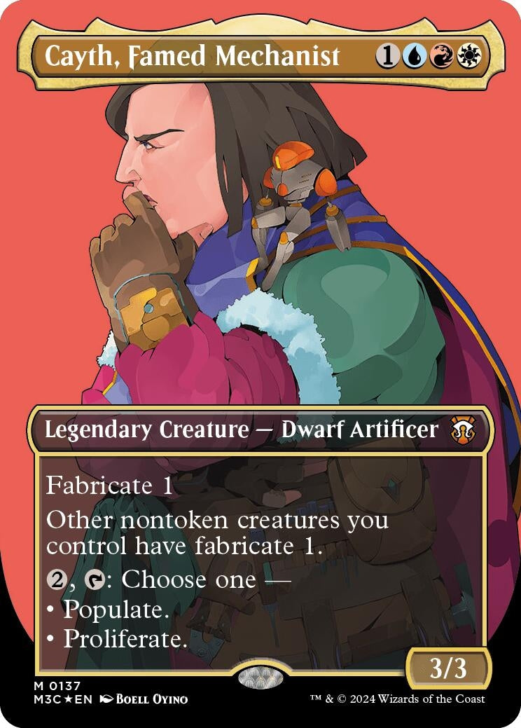 Image for Cayth, Famed Mechanist (Borderless) (Ripple Foil) (Commander: Modern Horizons 3) (137) - Magic: The Gathering
