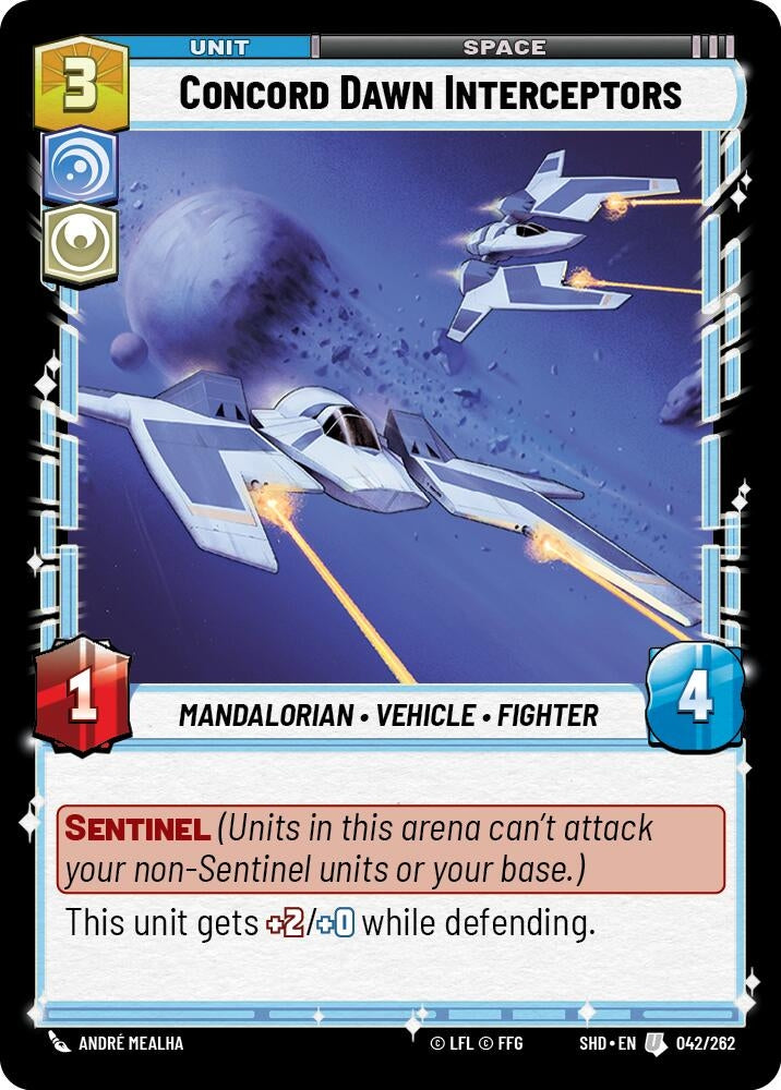 Image for Concord Dawn Interceptors (Shadows of the Galaxy) (042/262) - Star Wars: Unlimited
