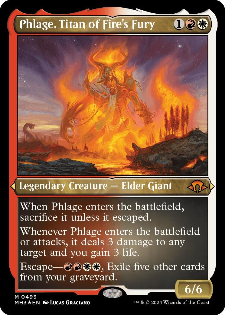 Image for Phlage, Titan of Fire's Fury (Foil Etched) (Modern Horizons 3) (493) - Magic: The Gathering