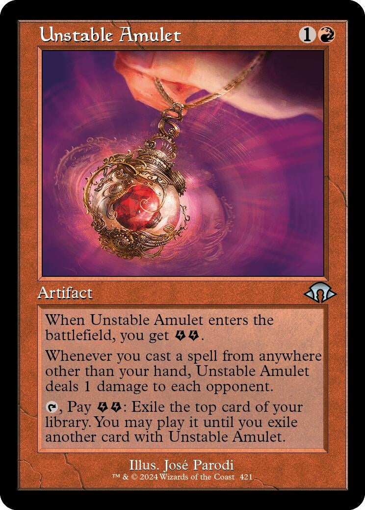 Image for Unstable Amulet (Retro Frame) (Modern Horizons 3) (421) - Magic: The Gathering