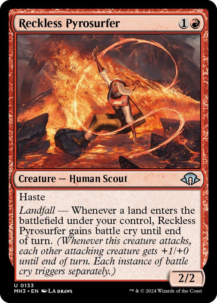 Image for Reckless Pyrosurfer (Modern Horizons 3) (133) - Magic: The Gathering