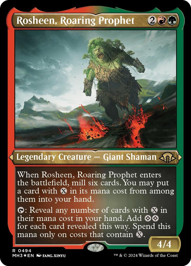Image for Rosheen, Roaring Prophet (Foil Etched) (Modern Horizons 3) (494) - Magic: The Gathering