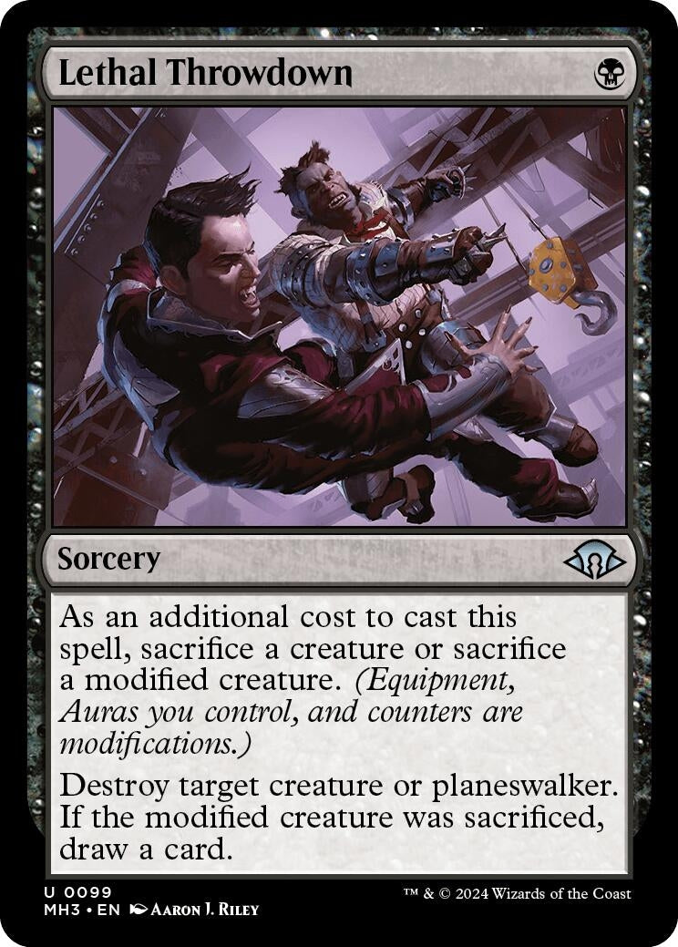 Image for Lethal Throwdown (Modern Horizons 3) (99) - Magic: The Gathering