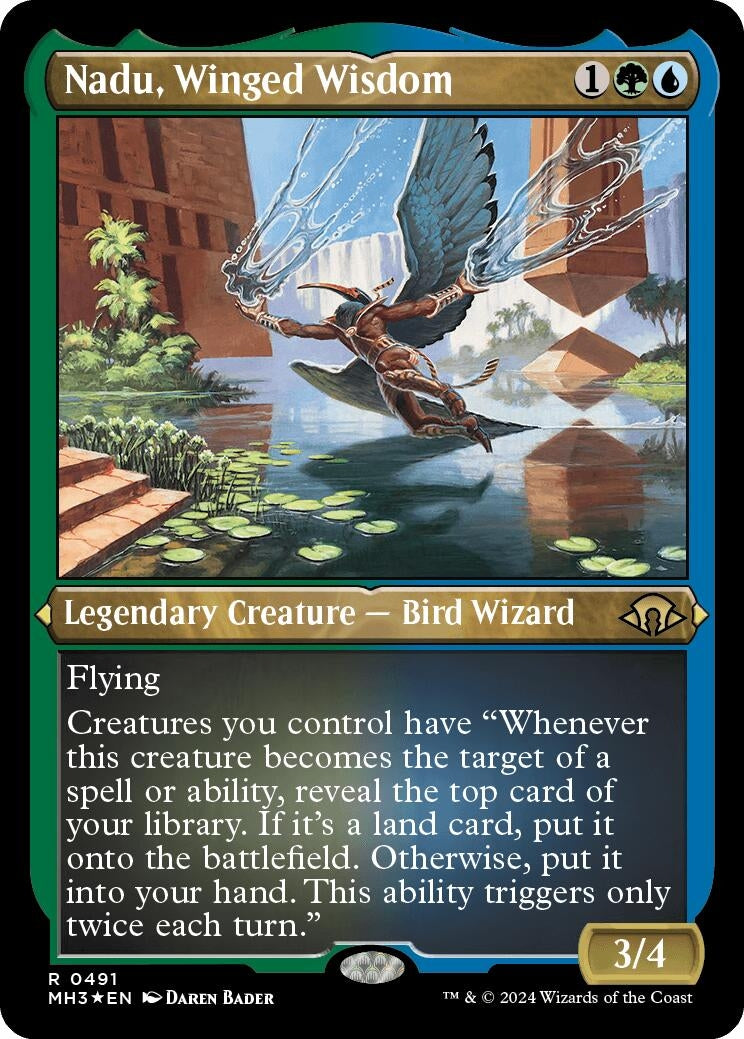Image for Nadu, Winged Wisdom (Foil Etched) (Modern Horizons 3) (491) - Magic: The Gathering