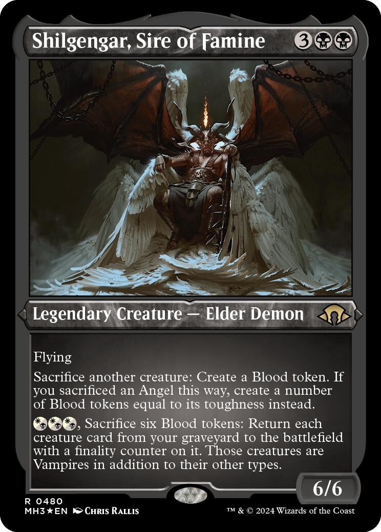 Image for Shilgengar, Sire of Famine (Foil Etched) (Modern Horizons 3) (480) - Magic: The Gathering