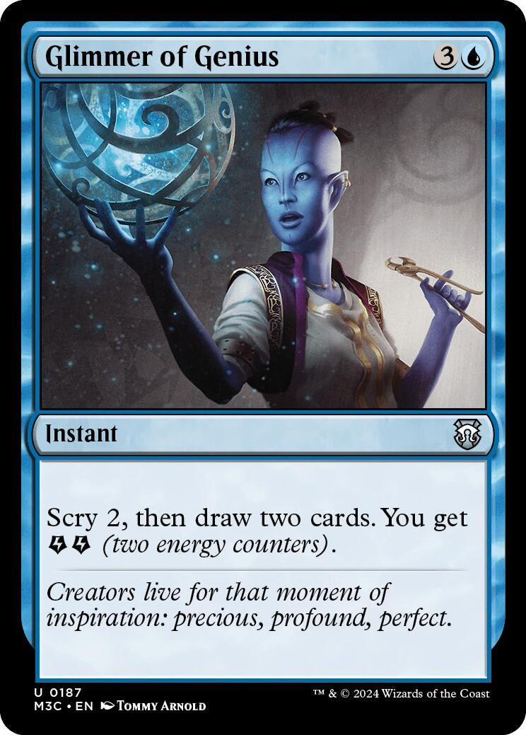 Image for Glimmer of Genius (Ripple Foil) (Commander: Modern Horizons 3) (187) - Magic: The Gathering