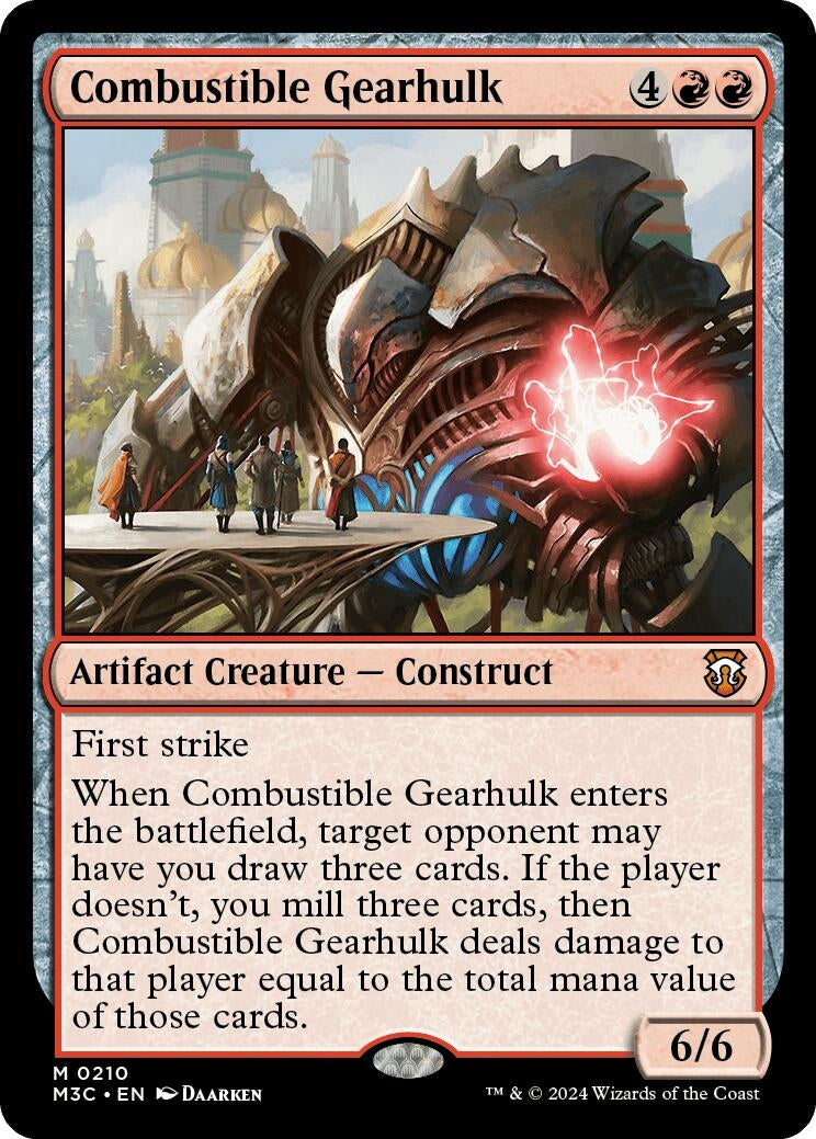 Image for Combustible Gearhulk (Ripple Foil) (Commander: Modern Horizons 3) (210) - Magic: The Gathering