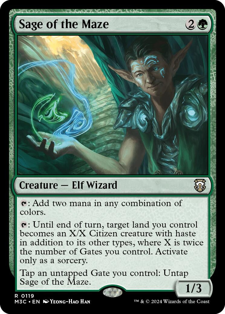 Image for Sage of the Maze (Commander: Modern Horizons 3) (119) - Magic: The Gathering