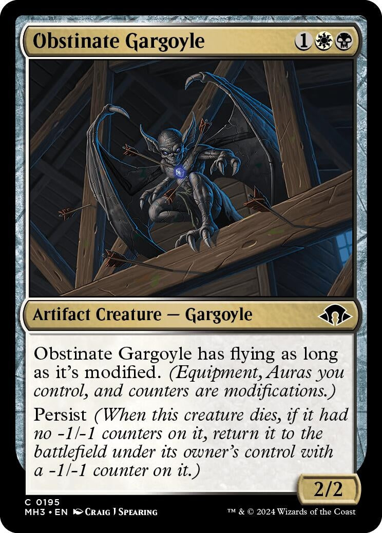 Image for Obstinate Gargoyle (Modern Horizons 3) (195) - Magic: The Gathering