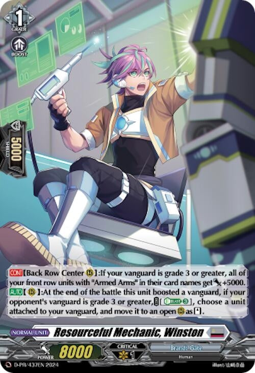 Image for Resourceful Mechanic, Winston (Foil) (D Promo Cards) (D-PR/437EN) - Cardfight Vanguard