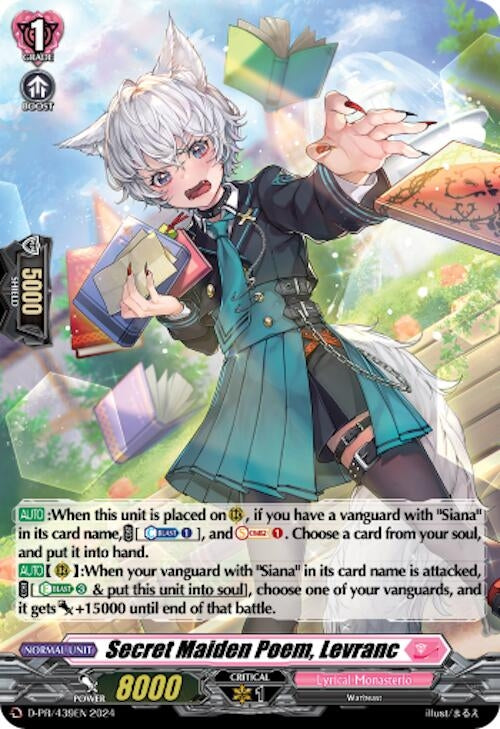 Image for Secret Maiden Poem, Levranc (Foil) (D Promo Cards) (D-PR/439EN) - Cardfight Vanguard