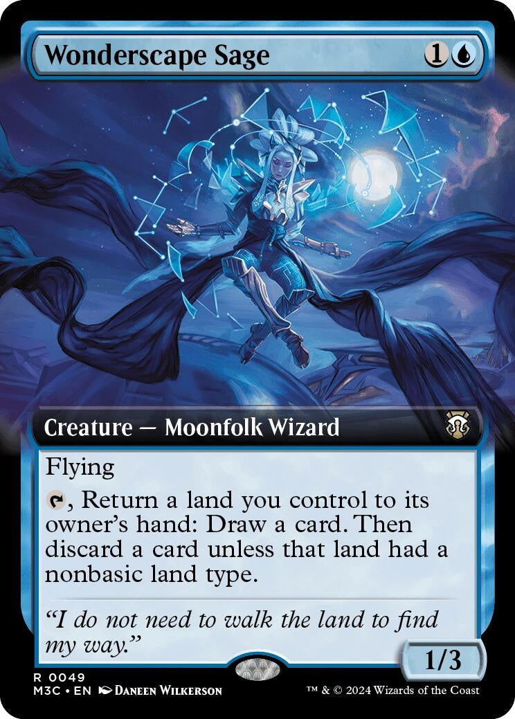Image for Wonderscape Sage (Extended Art) (Commander: Modern Horizons 3) (49) - Magic: The Gathering