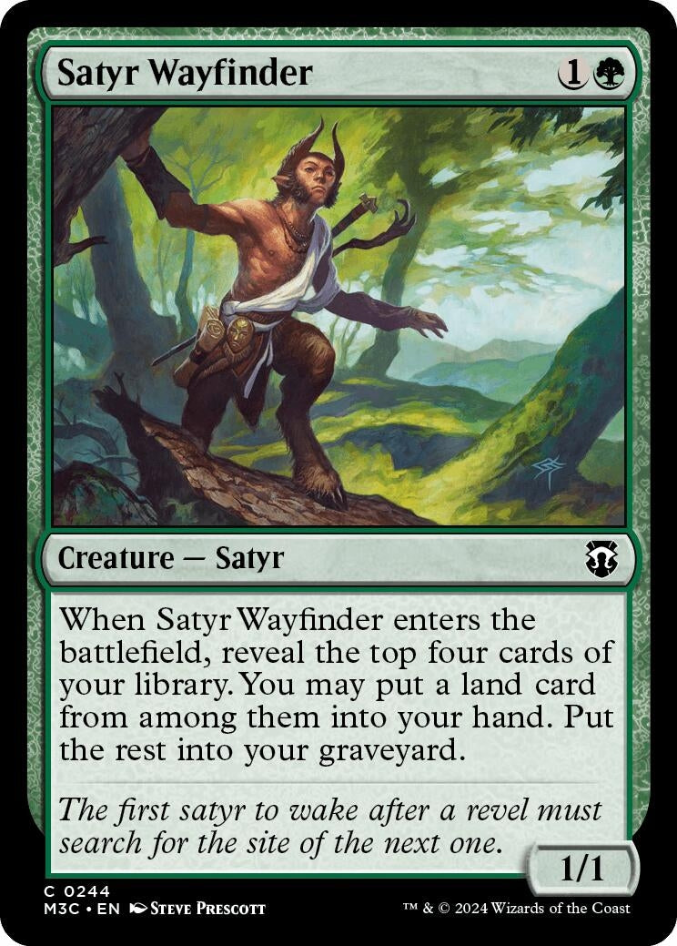 Image for Satyr Wayfinder (Ripple Foil) (Commander: Modern Horizons 3) (244) - Magic: The Gathering