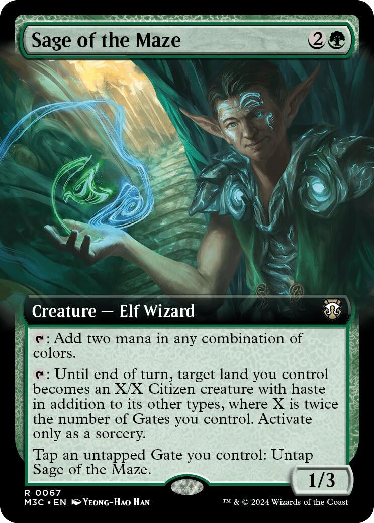 Image for Sage of the Maze (Extended Art) (Ripple Foil) (Commander: Modern Horizons 3) (67) - Magic: The Gathering