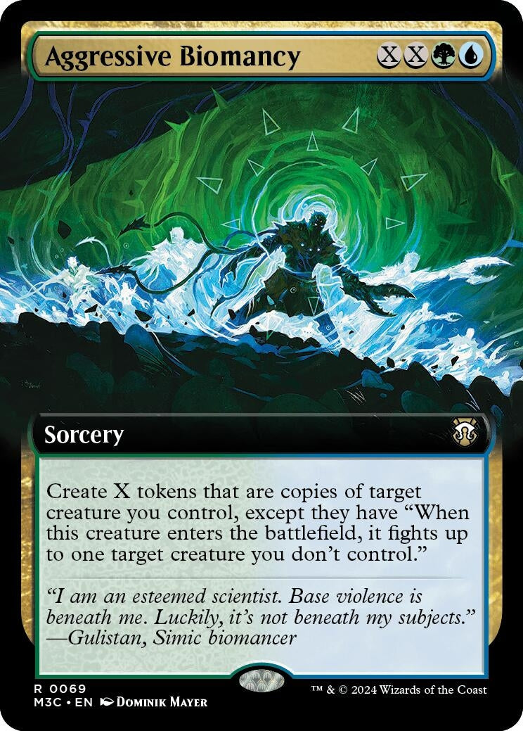 Image for Aggressive Biomancy (Extended Art) (Ripple Foil) (Commander: Modern Horizons 3) (69) - Magic: The Gathering