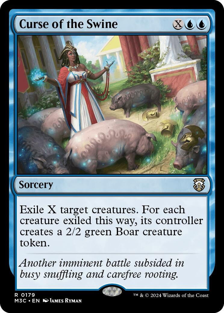 Image for Curse of the Swine (Ripple Foil) (Commander: Modern Horizons 3) (179) - Magic: The Gathering